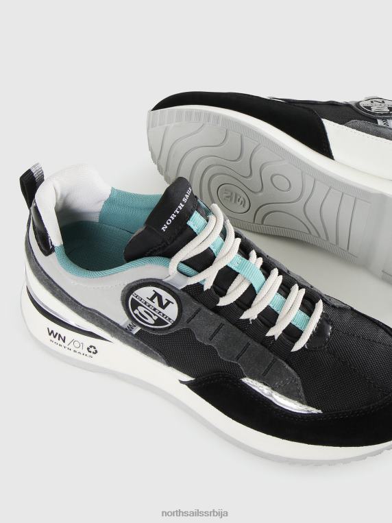 винцх кристалне патике црно-сиво-морнарски обућа Жене PDV4J1352 North Sails