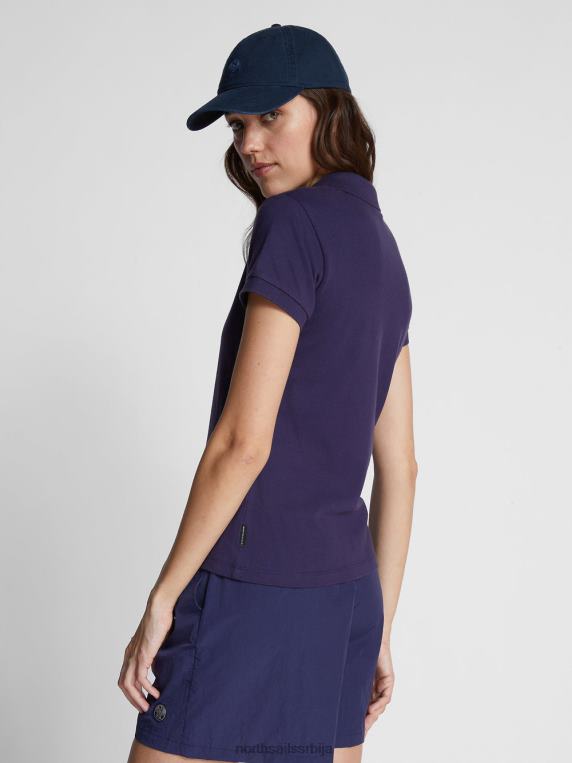 слим-фит поло мајица поноћно плава одећу Жене PDV4J1541 North Sails