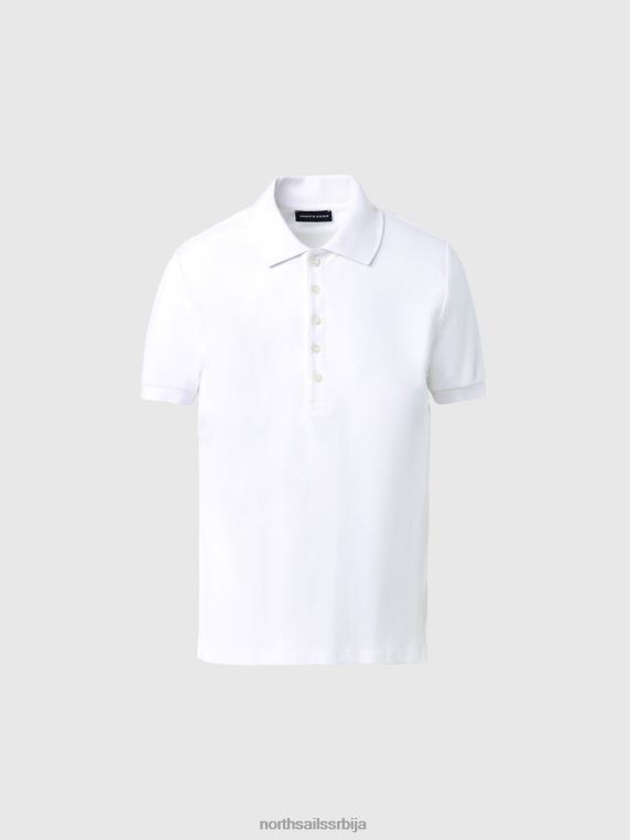 поло мајица са дугим преклопом бео одећу Жене PDV4J546 North Sails