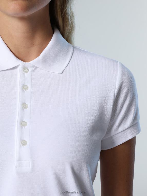 поло мајица са дугим преклопом бео одећу Жене PDV4J546 North Sails