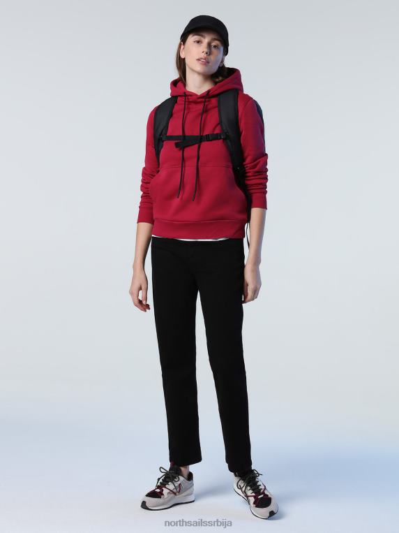Дуксерица са капуљачом дубока трешња одећу Жене PDV4J1391 North Sails