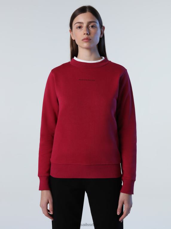 дуксерица са округлим изрезом дубока трешња одећу Жене PDV4J1418 North Sails