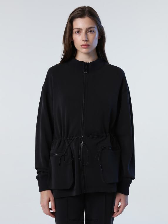 дуксерица са рајсфершлусом црн одећу Жене PDV4J1428 North Sails