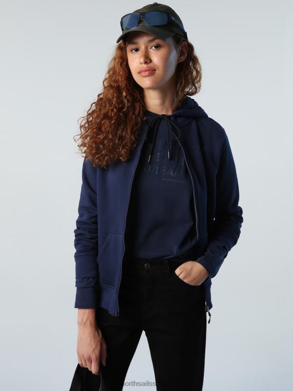 дуксерица са патентним затварачем Морнарско плаво одећу Жене PDV4J1431 North Sails