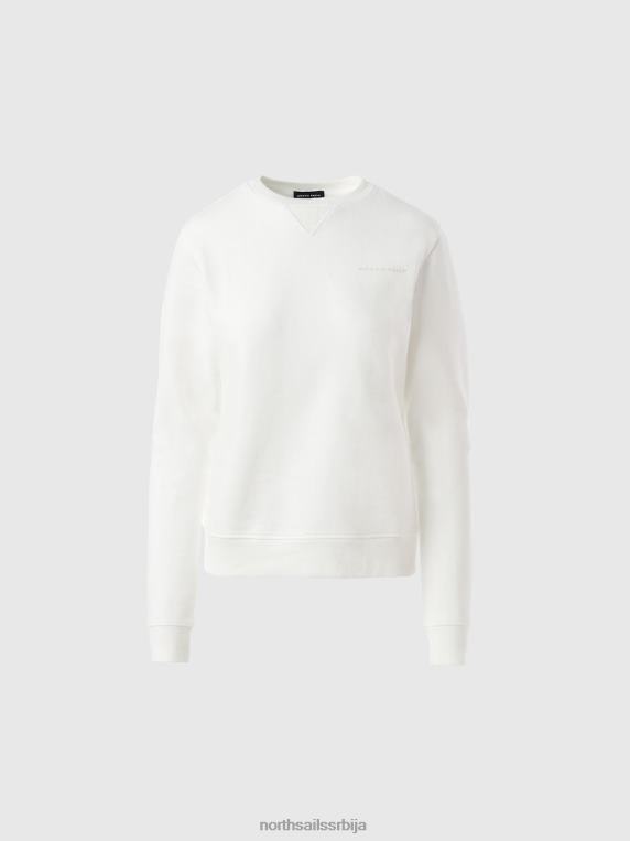 дуксерица са принтом на грудима крема од бадема одећу Жене PDV4J598 North Sails