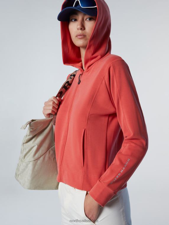 модална капуљача од коже брескве паприка одећу Жене PDV4J599 North Sails