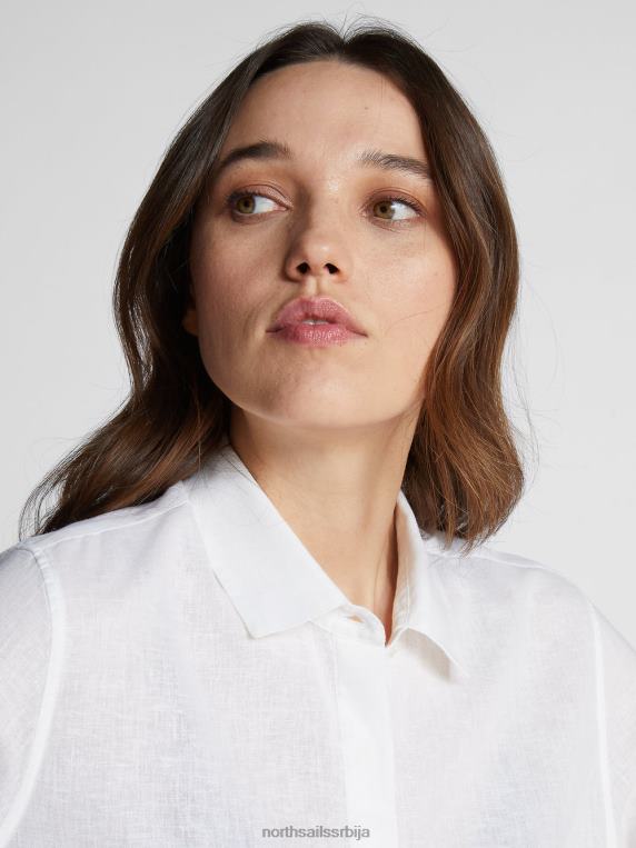 памучна и ланена хаљина бео одећу Жене PDV4J1464 North Sails