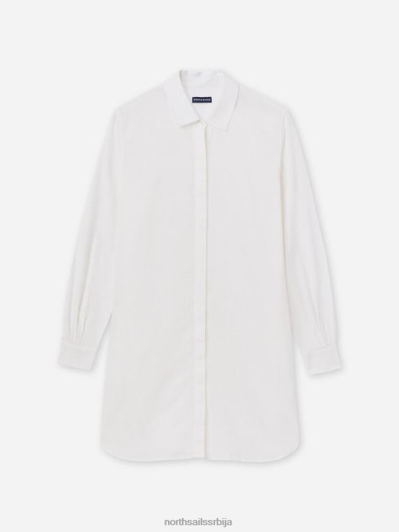 памучна и ланена хаљина бео одећу Жене PDV4J1464 North Sails