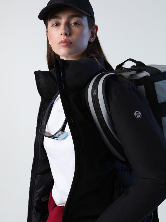 кратка барентс јакна црн одећу Жене PDV4J1368 North Sails