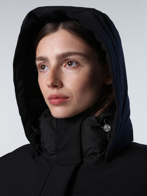 барентс јакна средње дужине црн одећу Жене PDV4J1423 North Sails