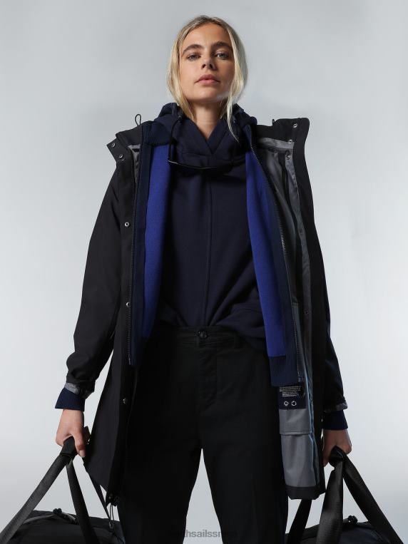 муири јакна црн одећу Жене PDV4J535 North Sails