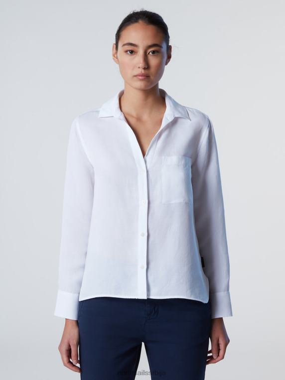 ланена и тенцел блуза бео одећу Жене PDV4J579 North Sails