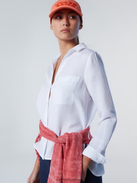 ланена и тенцел блуза бео одећу Жене PDV4J579 North Sails