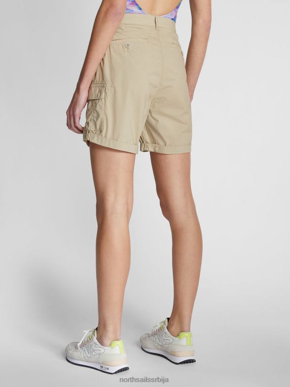карго шорц од поплина беж одећу Жене PDV4J1507 North Sails