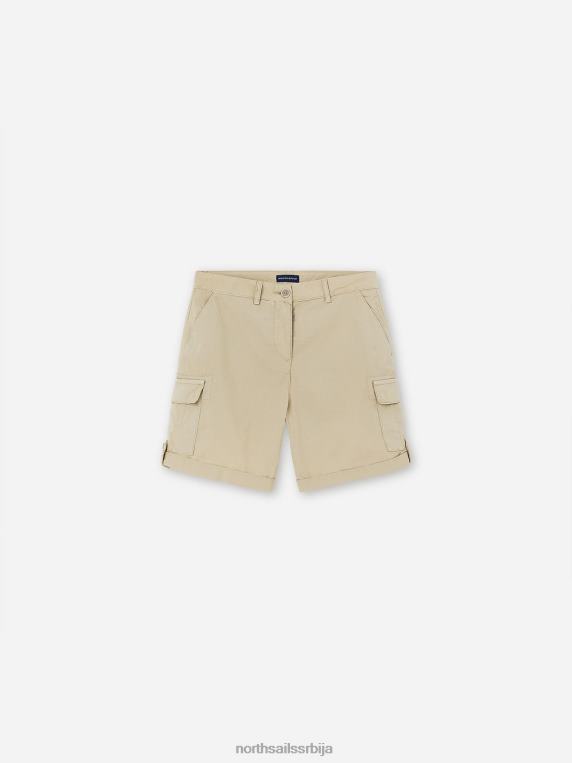карго шорц од поплина беж одећу Жене PDV4J1507 North Sails