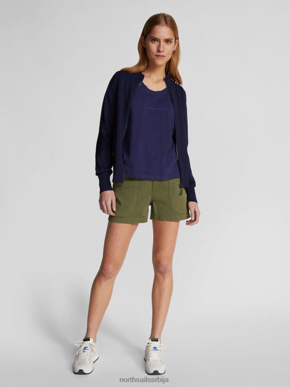 габардин карго шорц маслинасто зелена одећу Жене PDV4J1514 North Sails