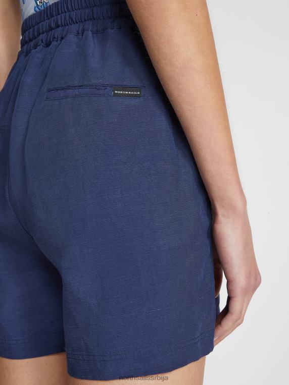 шортс од органског платна поноћно плава одећу Жене PDV4J1533 North Sails