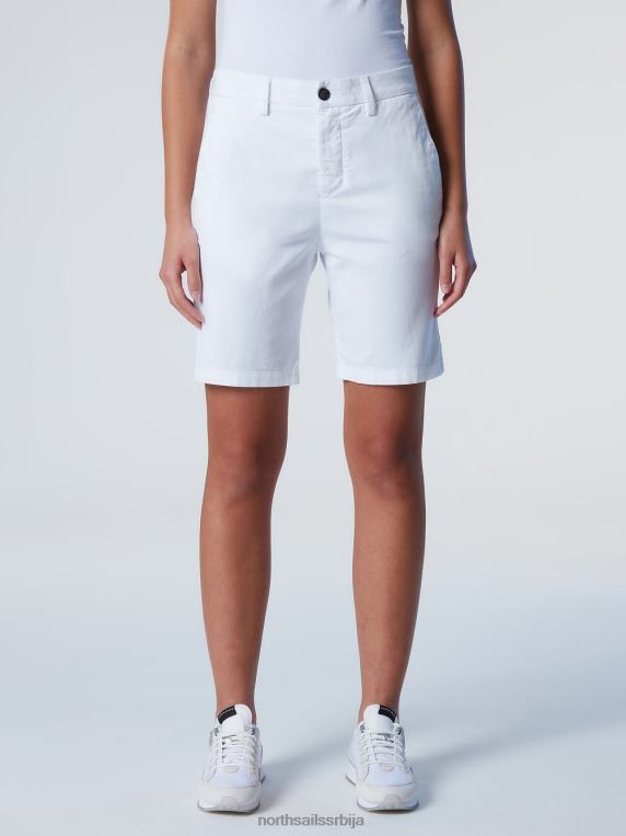 цхино шорц од органског памука бео одећу Жене PDV4J620 North Sails