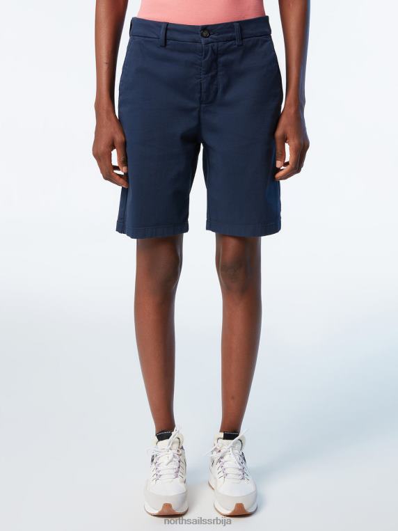 цхино шорц од органског памука Морнарско плаво одећу Жене PDV4J622 North Sails