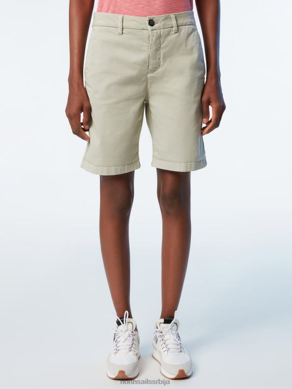 цхино шорц од органског памука ахат сиви одећу Жене PDV4J623 North Sails