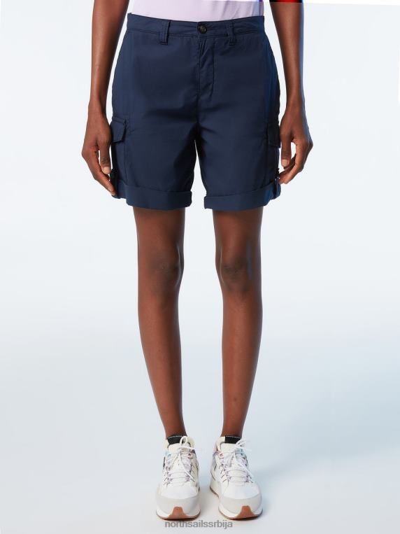 шортс од органског памука Морнарско плаво одећу Жене PDV4J625 North Sails