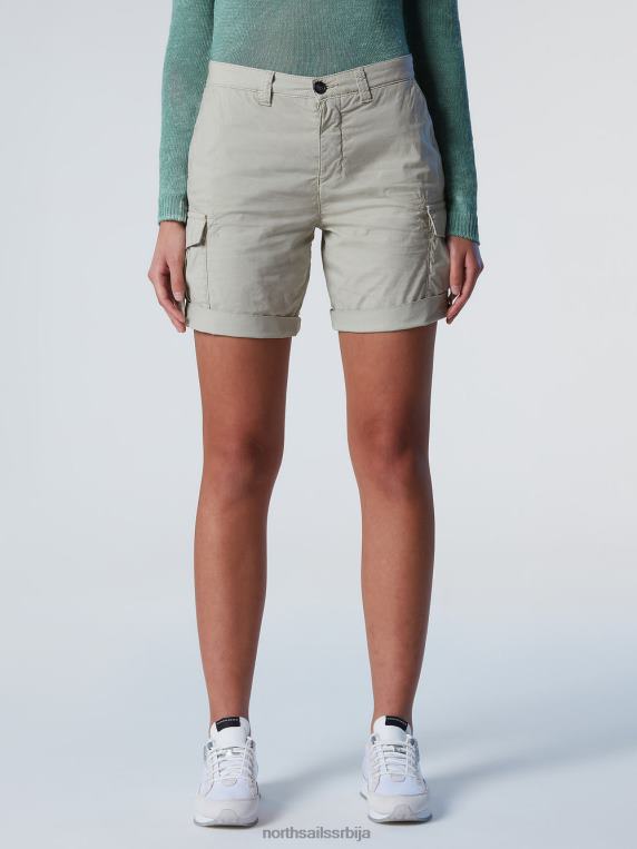 шортс од органског памука ахат сиви одећу Жене PDV4J627 North Sails