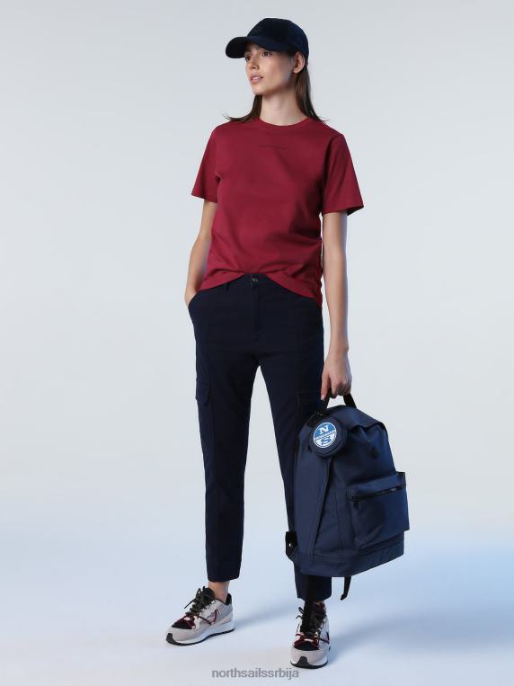 мајица са штампаним словима дубока трешња одећу Жене PDV4J1399 North Sails