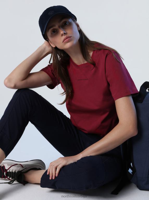 мајица са штампаним словима дубока трешња одећу Жене PDV4J1399 North Sails