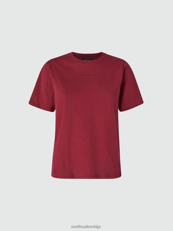 мајица са штампаним словима дубока трешња одећу Жене PDV4J1399 North Sails