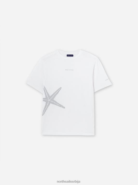ослободите морску мајицу бео одећу Жене PDV4J1467 North Sails