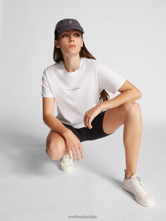 мајица од памука и бамбуса бео одећу Жене PDV4J1471 North Sails