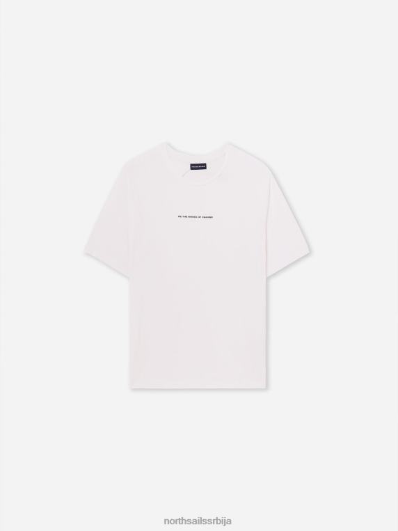 мајица од памука и бамбуса бео одећу Жене PDV4J1471 North Sails