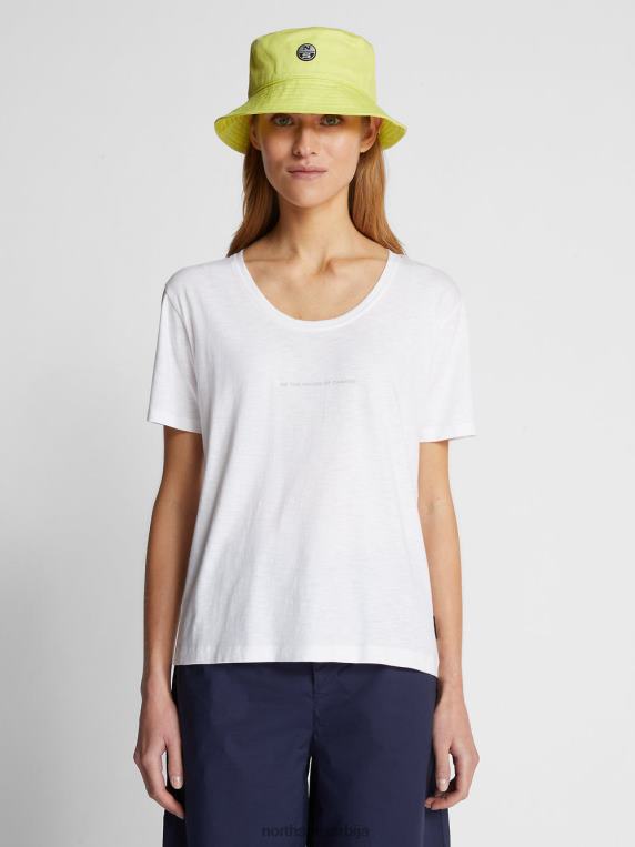 мајица од органског дреса бео одећу Жене PDV4J1534 North Sails