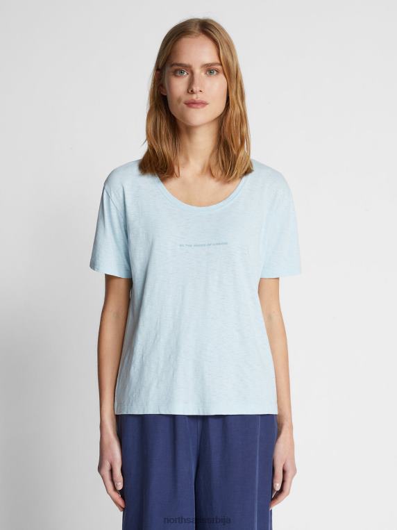 мајица од органског дреса хладно плаво одећу Жене PDV4J1536 North Sails