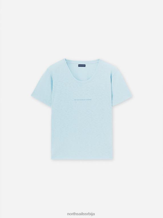 мајица од органског дреса хладно плаво одећу Жене PDV4J1536 North Sails