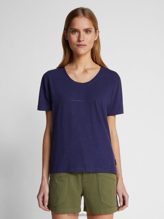 мајица од органског дреса поноћно плава одећу Жене PDV4J1537 North Sails