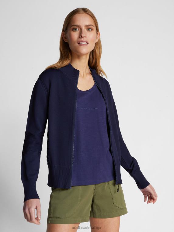 мајица од органског дреса поноћно плава одећу Жене PDV4J1537 North Sails