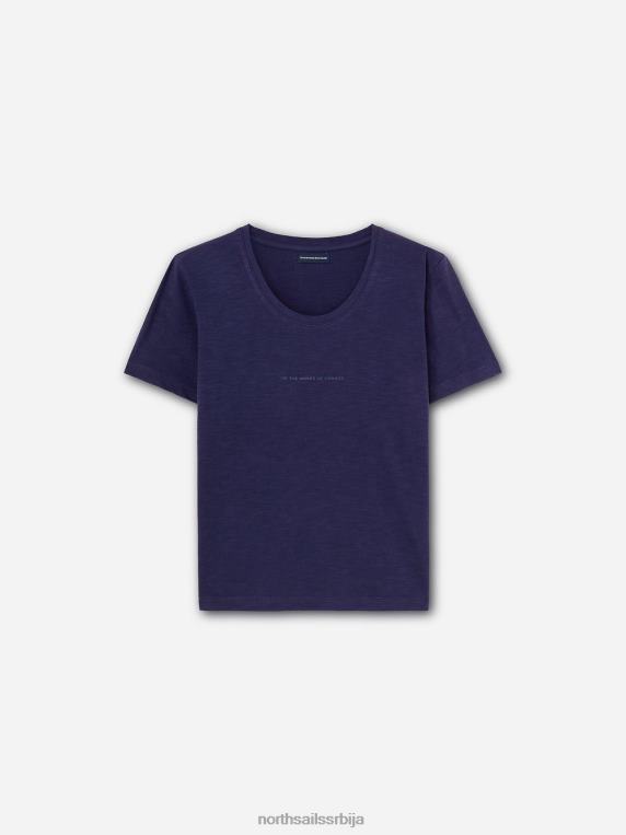 мајица од органског дреса поноћно плава одећу Жене PDV4J1537 North Sails