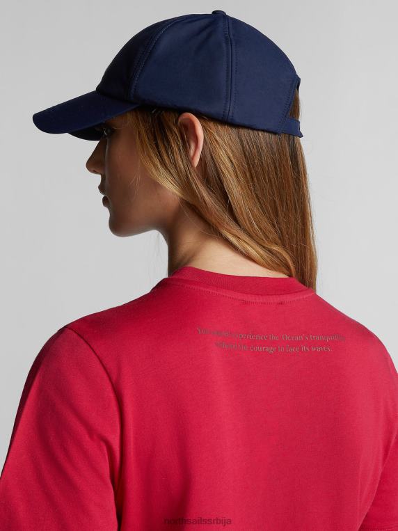 мајица од органског памука персијска црвена одећу Жене PDV4J1546 North Sails