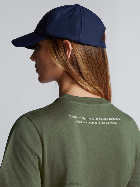 мајица од органског памука зеленило мора одећу Жене PDV4J1547 North Sails