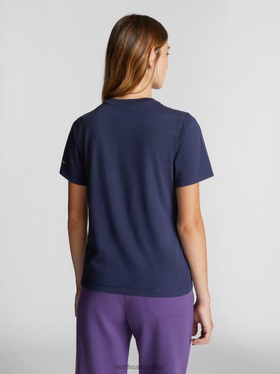 мајица од органског памука Морнарско плаво одећу Жене PDV4J1548 North Sails