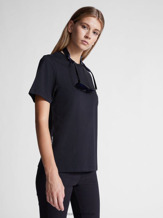 мајица од органског памука црн одећу Жене PDV4J1549 North Sails