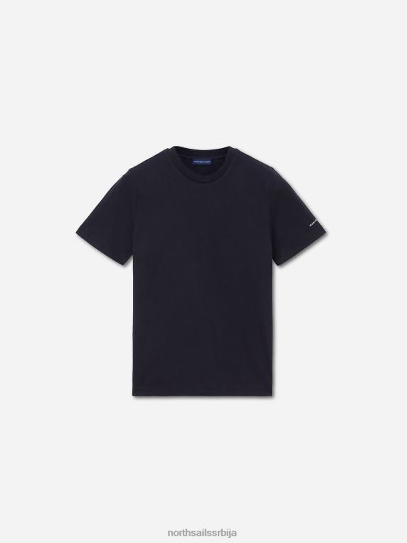 мајица од органског памука црн одећу Жене PDV4J1549 North Sails