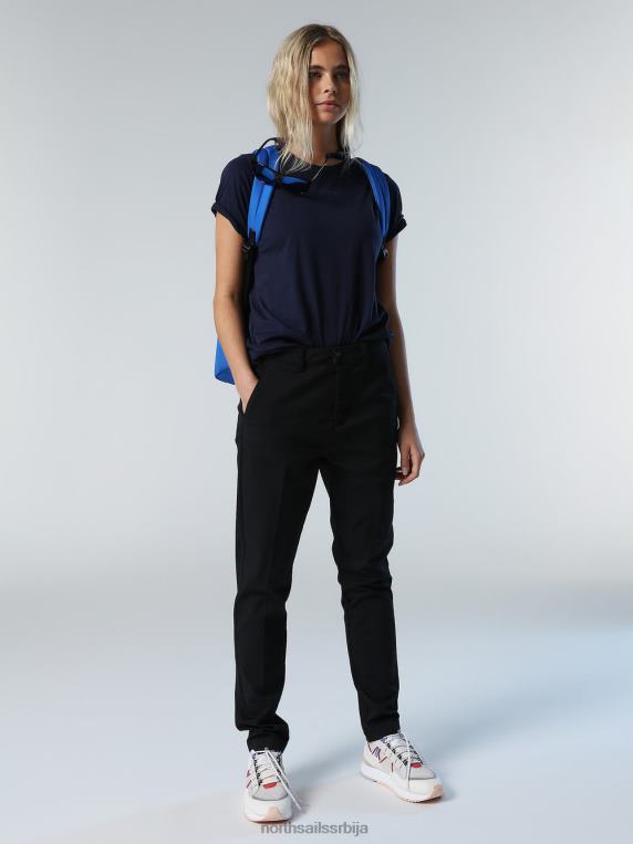 мајица од органског памука Морнарско плаво одећу Жене PDV4J553 North Sails