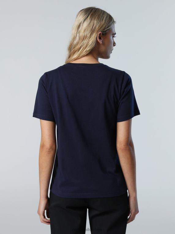 мајица од органског памука Морнарско плаво одећу Жене PDV4J553 North Sails