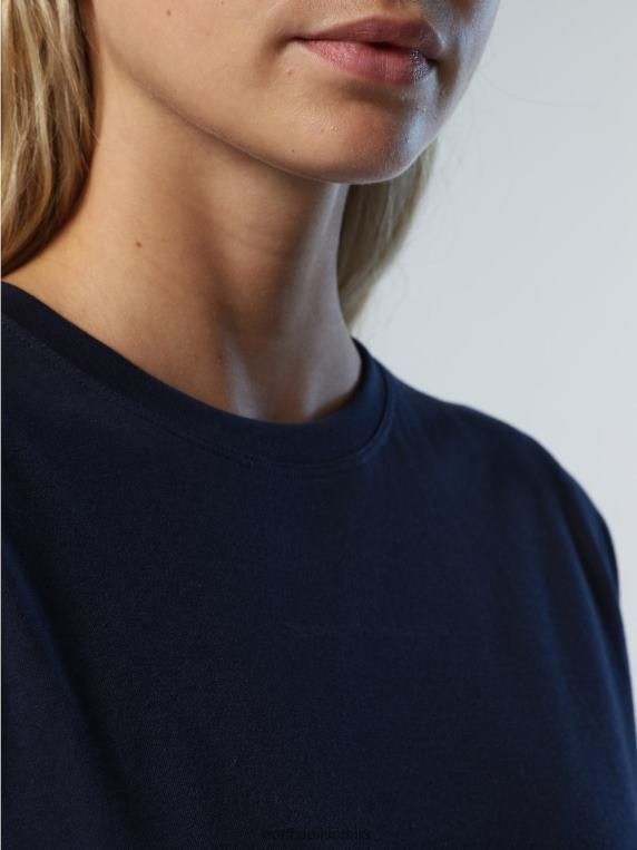 мајица од органског памука Морнарско плаво одећу Жене PDV4J553 North Sails