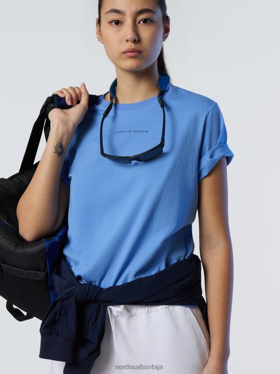 мајица од органског памука различка плава одећу Жене PDV4J556 North Sails