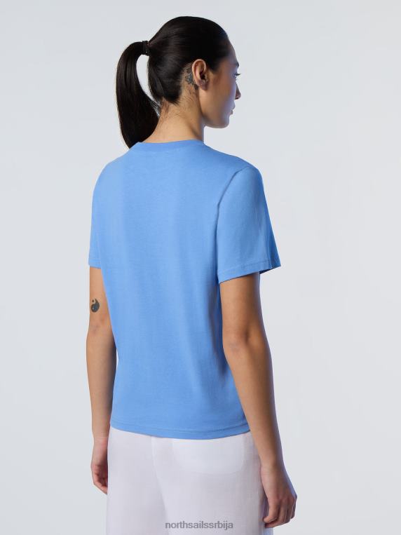 мајица од органског памука различка плава одећу Жене PDV4J556 North Sails