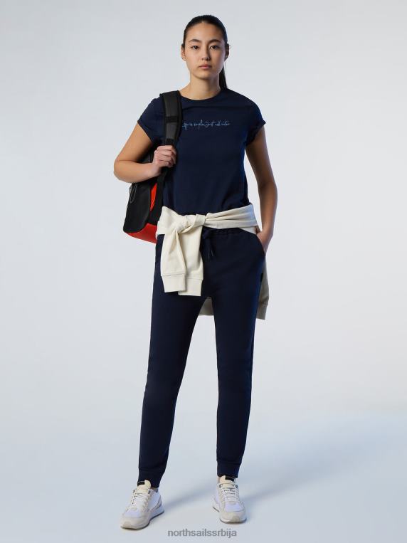 мајица са везом Морнарско плаво одећу Жене PDV4J560 North Sails