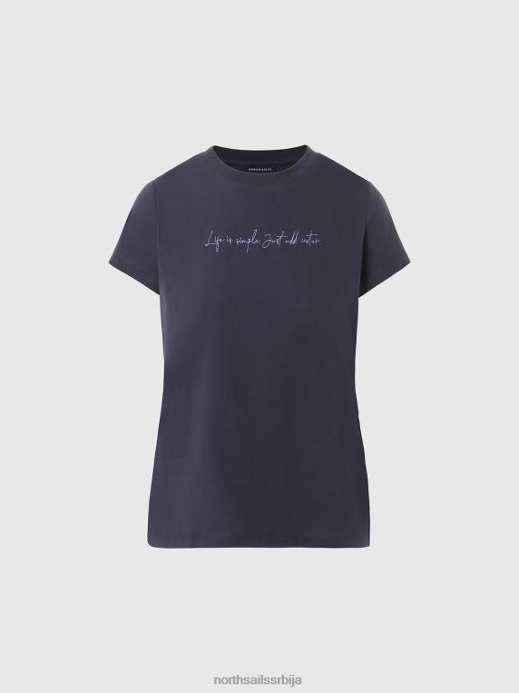 мајица са везом Морнарско плаво одећу Жене PDV4J560 North Sails